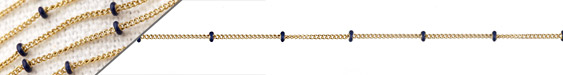Gold (plated) Stainless Steel Navy Satellite Chain
