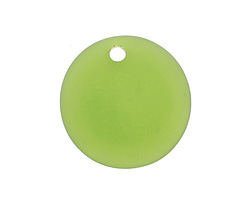 Olive Beach-Style Glass Concave Coin 24mm