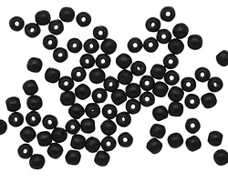 Czech Glass Matte Jet Round 3mm