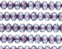 Czech Glass Bronzed Wisteria Fire Polished Rondelle 5x7mm