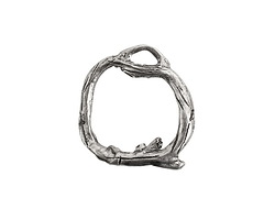 Nunn Design Antique Silver (plated) Woodland Toggle Ring 24x25mm