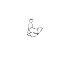 Amoracast Sterling Silver French Bulldog 10x10mm