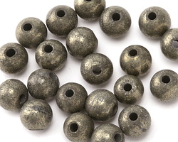 Golden Pyrite Round (Large Hole) 10mm