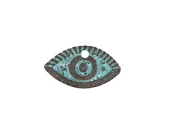 Mykonos Copper (plated) Patina Eye Charm 23x13mm