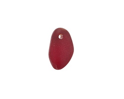 Black Cherry Beach-Style Glass Small Pebble Drop 6-12x11-15mm