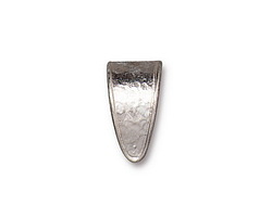 TierraCast White Bronze (plated) Hammertone Pinch Bail 13x15mm