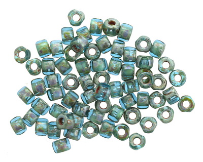 Czech Glass Matubo Beach Glass Picasso Tri-cut 6/0 Seed Bead