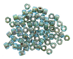 Czech Glass Matubo Beach Glass Picasso Tri-cut 6/0 Seed Bead