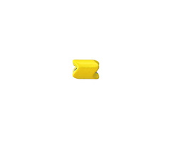 Yellow Enamel Chevron Tube Bead 6x5mm