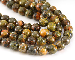 Yellow Green Bumble Bee Jasper (A) Round 12mm