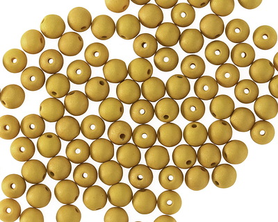 Czech Glass ColorTrends: Golden Olive Round 4mm