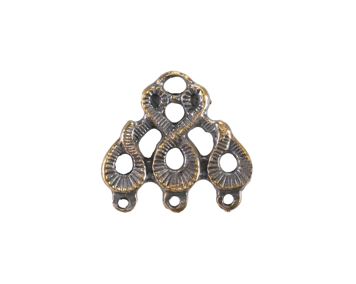 Mykonos Antique Brass (plated) Serpent Chandelier Focal Link 18x19mm