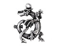 Mykonos Antique Silver (plated) Dragon Focal 24x37mm