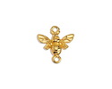 24K Gold (plated) Bee Focal Link 15x16mm