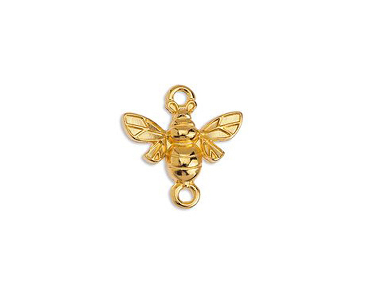 24K Gold (plated) Bee Focal Link 15x16mm