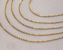 Waterproof 18K Gold PVD Plated Stainless Steel Delicate Cable Chain, 2.25x1.75mm links, 25ft Spool