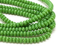 Apple Green Glass Rondelle 5x8mm