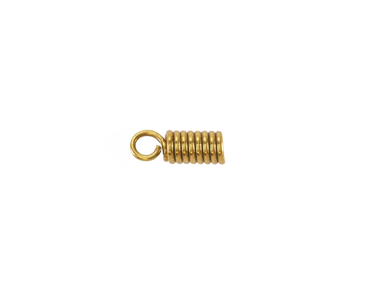 Mykonos Solid Brass Coil 2.5mm Cord End 11x4mm