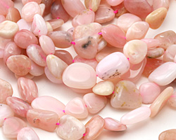 Pink Opal Flat Tumbled Nugget 7-13x7-10mm