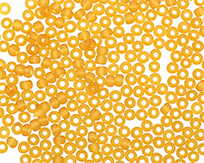 TOHO Transparent Frosted Light Topaz Round 8/0 Seed Bead