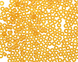 TOHO Transparent Frosted Light Topaz Round 8/0 Seed Bead