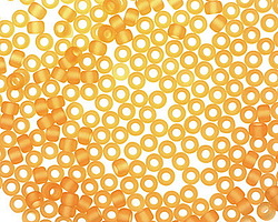 TOHO Transparent Frosted Light Topaz Round 8/0 Seed Bead