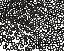 TOHO Opaque Frosted Jet Round 8/0 Seed Bead