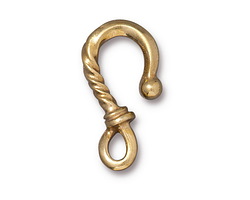 TierraCast Gold (plated) Twisted Hook 24x12mm