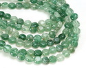 Blue Green Quartz Puff Coin 8mm