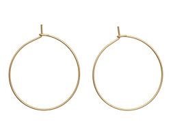 Satin Hamilton Gold (plated) Hoop Earwire 30mm