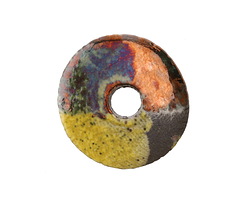 Mykonos Ceramic Raku Metallic Harvest Spacer Disc 20mm