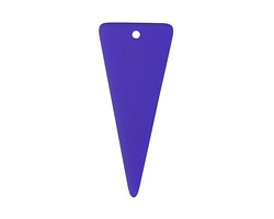 Royal Blue Beach-Style Glass Bottle Shard Slice 15-16x36-37mm