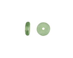 African Recycled Glass Bottle Green Mini Donut 12-13mm
