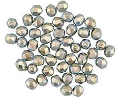 Czech Glass Ethereal Shadows (Halo) Fire Polished Round 4mm