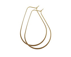Nunn Design Antique Gold (plated) Large Oval Hoop Earwire 40x56mm