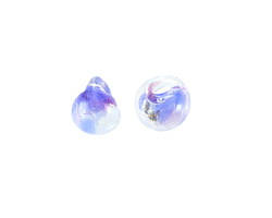 Unicorne Beads Glass Lilac Lavender Teardrop 9-10mm