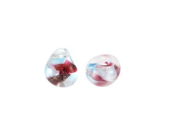 Unicorne Beads Glass Berry Cotton Candy Teardrop 9-10mm