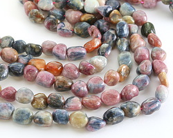 Rainbow Tourmaline Tumbled Nugget 8-10x6-8mm