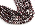 Garnet (dark) Microfaceted Rondelle 4x6mm