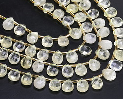 Lemon Quartz Microfaceted Teardrop 8x10mm