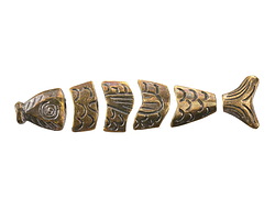 Mykonos Antique Brass (plated) Worry Fish 80mm
