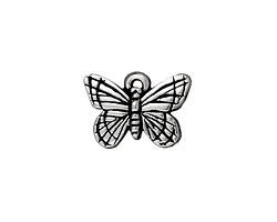 TierraCast Antique Silver (plated) Monarch Charm 16x11mm