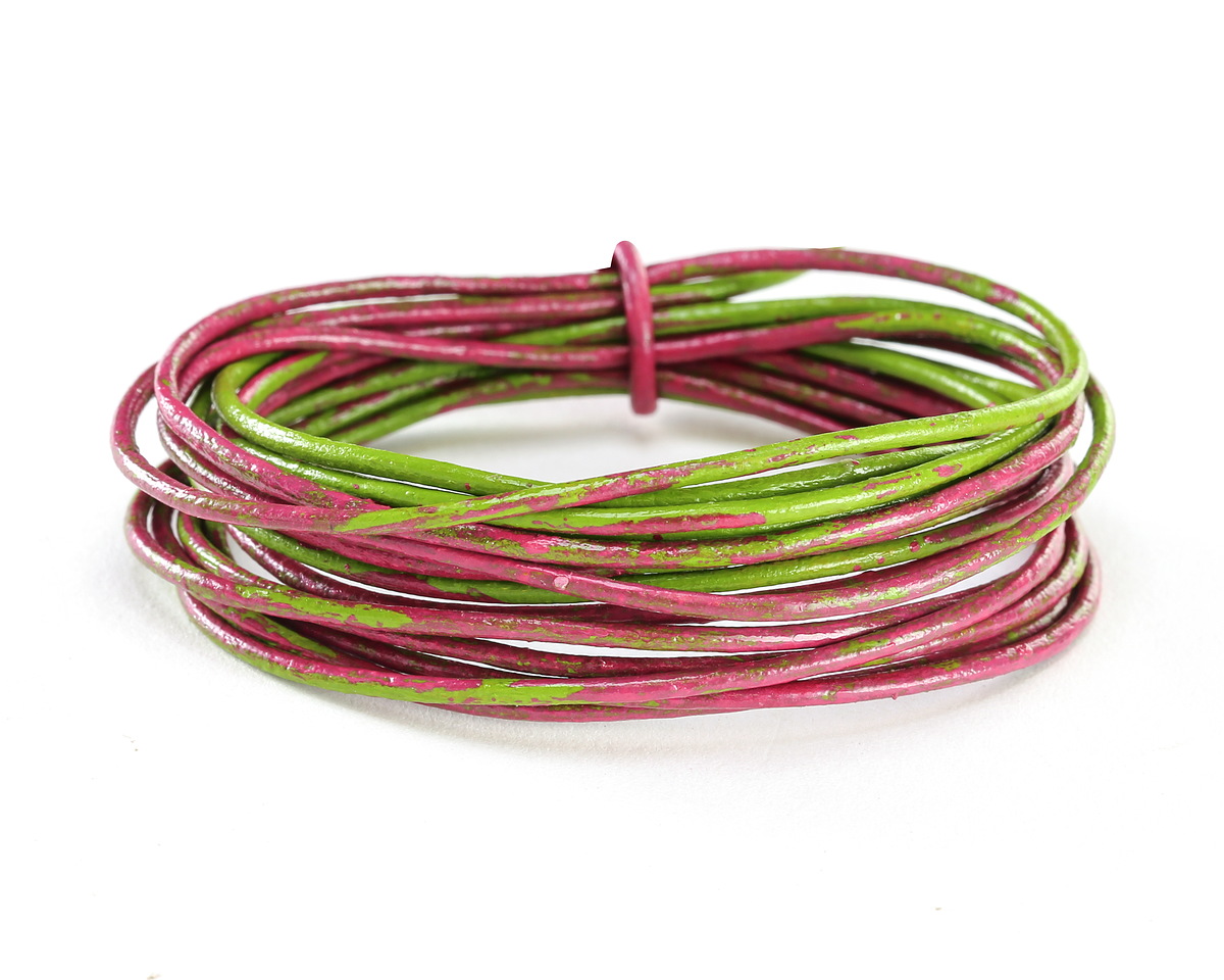 Dragonfruit Splash Round Leather Cord 1.5mm