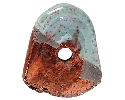 Mykonos Ceramic Raku Metallic Frosted Copper Washer 28-30mm
