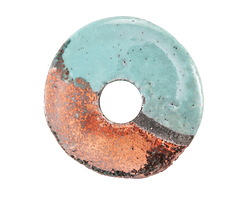 Mykonos Ceramic Raku Metallic Frosted Copper Spacer Disc 25mm
