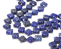 Lapis (Dyed) Faceted Quatrefoil 13mm