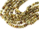 Green Garnet Microfaceted Rondelle 4x6mm