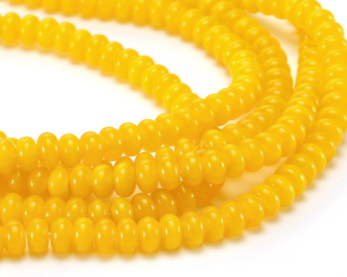 Sunshine Opal Swirl Glass Rondelle 5x8mm