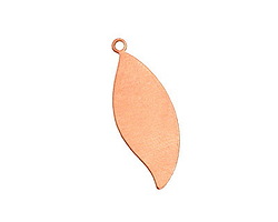 Copper Leaf Blank Pendant 10x27mm