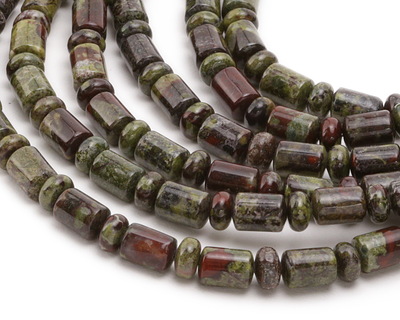 Dragon Blood Jasper Barrel Rondelle 4-8x6mm